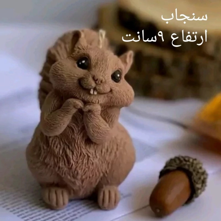 قالب سیلکونی سنجاب ارتفاع 9سانت مناسب شمعسازی و سنگ مصنوعی