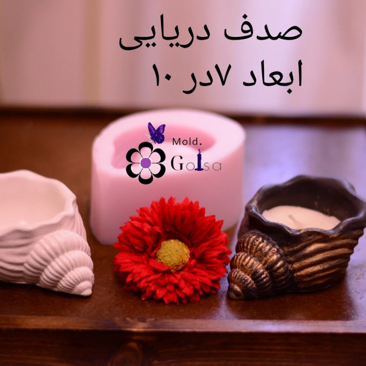 قالب صدف دریایی مناسب سنگ مصنوعی و شات شمع