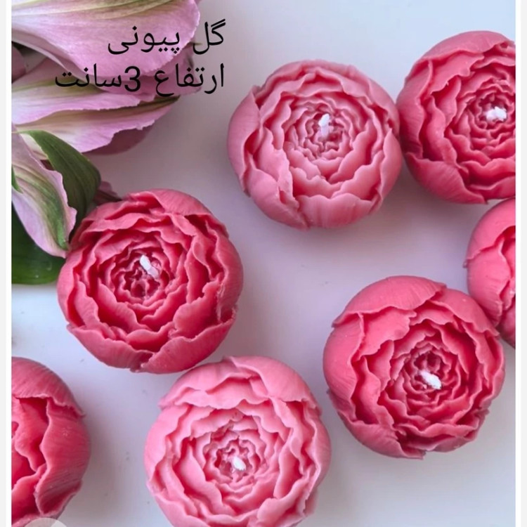 قالب گل پیونی قطر 3 سانت مناسب شمعسازی